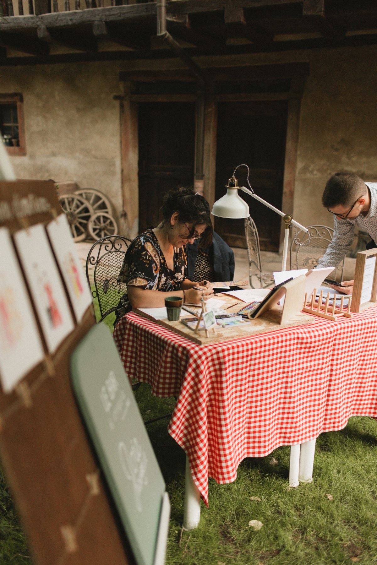 En pleine animation à l'aquarelle Photographie Auriane Perez